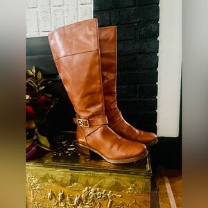 Michael Kors Elegant Cognac Leather  Boots